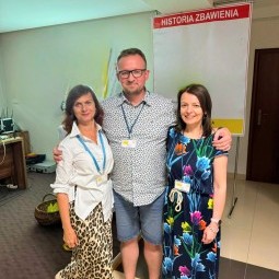 Irena, Ewa i Maciek w ekipie Kursu Historia Zbawienia 02-05.07.2026